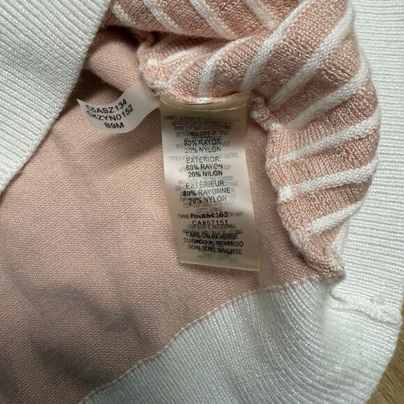 CALVIN KLEIN CARDIGAN COQUETTE SOFT GIRL GOLD BUTTON LIGHT ACADEMIA PINK SIZE L? - Picture 6 of 9